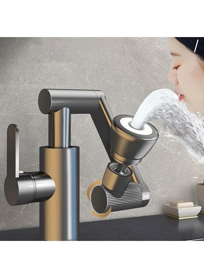 Gray 360 Degree Rotating Mechanical Arm Faucet 3 Flow Modes Anti Splash Kitchen Sink - Image 3