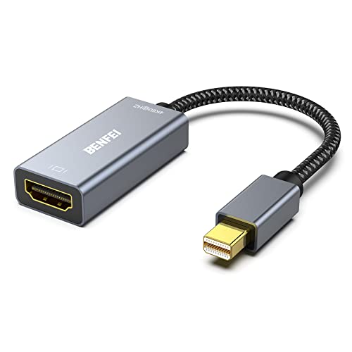 BENFEI Mini DisplayPort(Thunderbolt) to HDMI Adapter 4K@60Hz, Compatible with MacBook Air 2010-2017, MacBook Pro 2010-2015,Mac mini 2010-2014, Surface pro 1/2/3/4[Aluminium Shell&Nylon Cable] - Image 1