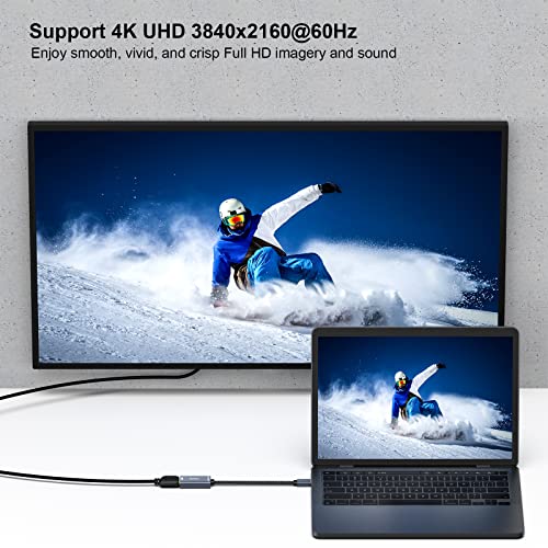 BENFEI Mini DisplayPort(Thunderbolt) to HDMI Adapter 4K@60Hz, Compatible with MacBook Air 2010-2017, MacBook Pro 2010-2015,Mac mini 2010-2014, Surface pro 1/2/3/4[Aluminium Shell&Nylon Cable] - Image 5