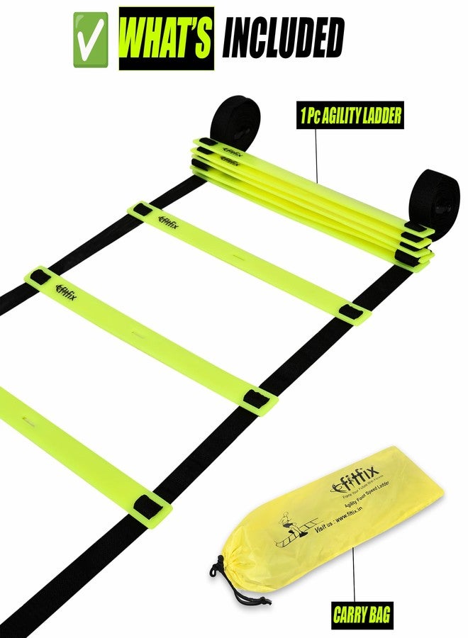 Fitfix® Super Speed Agility Ladder - Track and Field Sports Training for Football & Any Sports - 2 Meter, Flat and Lightweight - Adjustable 5 Yellow Rungs - Image 5