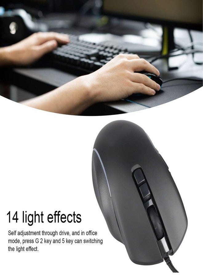 Sanpyl Wired Gaming Mouse with 10 Programmable Side Buttons, 800-7200DPI 6 Adjustable DPI Shortcut Mouse, Office Gaming Multi Mode Adjustable Backlight Braided Wire Mouse (Black), Sanpylyknopdfqcw-11 - Image 3