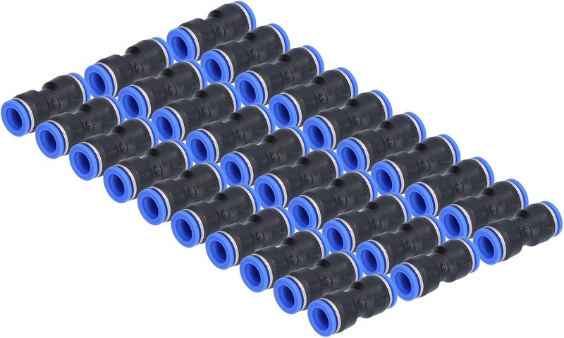 30Pcs Straight Pneumatic Connector, Push to Connect Fittings for Air Tube, 360° Rotatable Quick Connect Joint with Stainless Steel Buckle for PU Tubing in Mechanical and Medical (PU-14) - Image 5