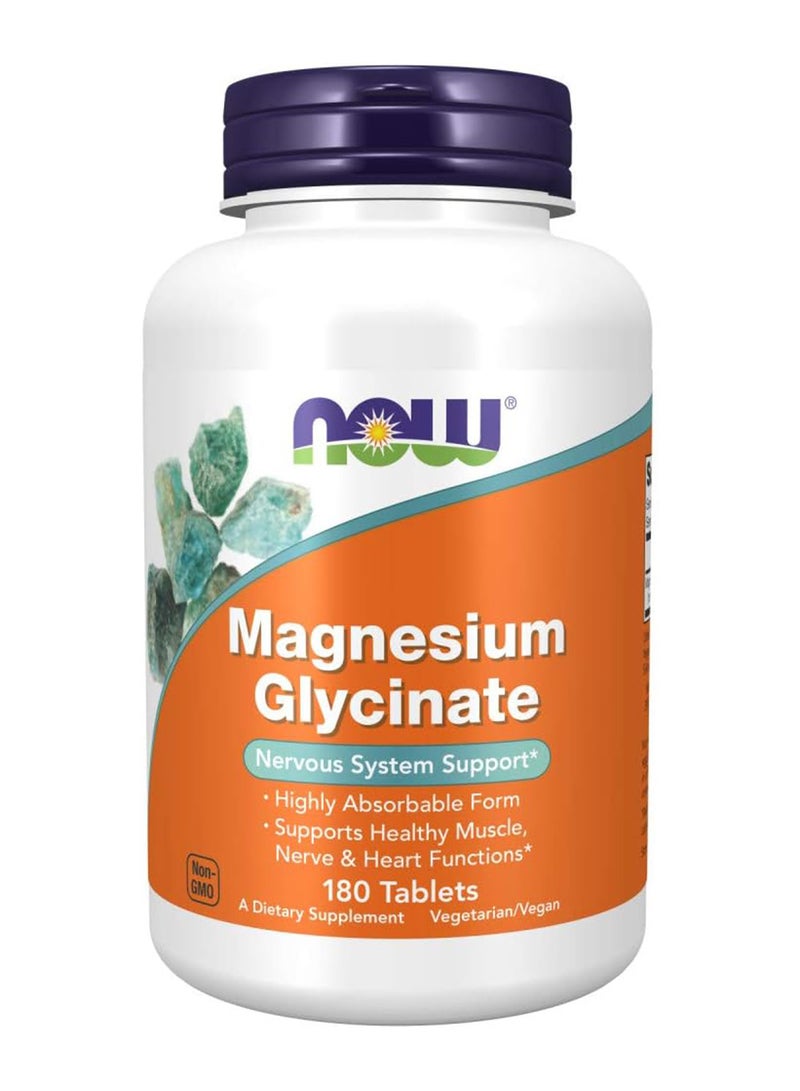 now Foods Magnesium Glycinate (180 Tablets) - Image 1