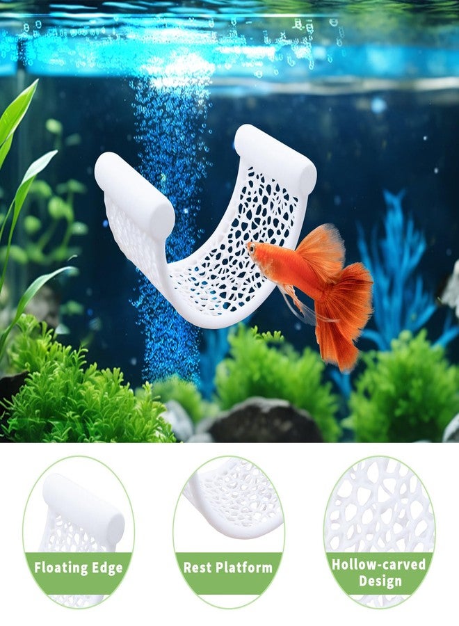 BingegePet Betta Fish Tank Accessories, Floating Plastic Rest Hammock Platform, Aquarium Decor, Betta Fish Hammock, Floating Aquarium Habitat Accessories Decorations - Image 2