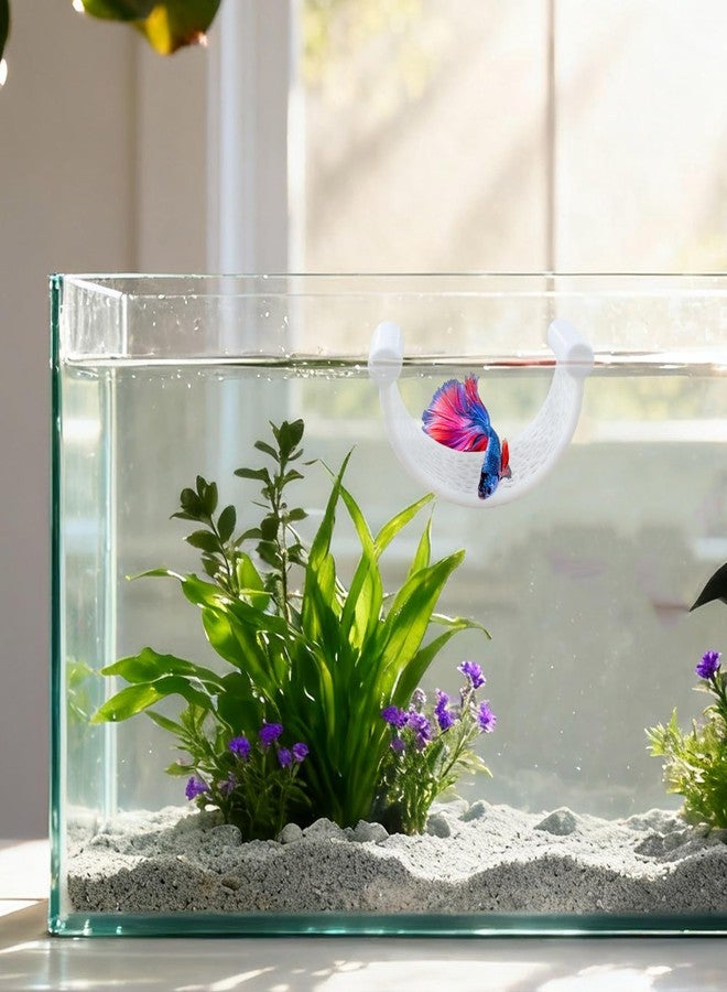 BingegePet Betta Fish Tank Accessories, Floating Plastic Rest Hammock Platform, Aquarium Decor, Betta Fish Hammock, Floating Aquarium Habitat Accessories Decorations - Image 5