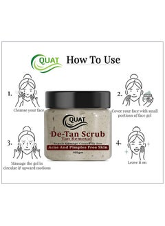 Quat De-Tan Face Scrub For Natural Glowing And Pimple Free Skin For Men And Women(100 Gm)  - Image 1