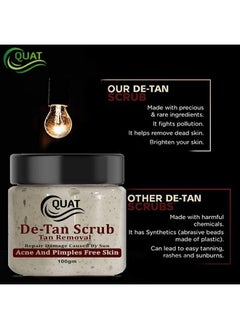 Quat De-Tan Face Scrub For Natural Glowing And Pimple Free Skin For Men And Women(100 Gm)  - Image 3