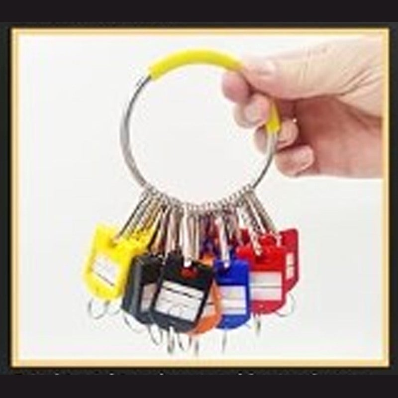 Key Organizer 8.2cm Diameter 30 Color Tags Portable Keychain - Compact Lightweight Easy Identification Multipurpose Key Tool for Home Office Hotel Apartment Management - Image 4