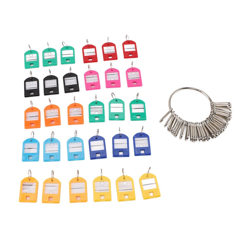 Key Organizer 8.2cm Diameter 30 Color Tags Portable Keychain - Compact Lightweight Easy Identification Multipurpose Key Tool for Home Office Hotel Apartment Management - Image 3