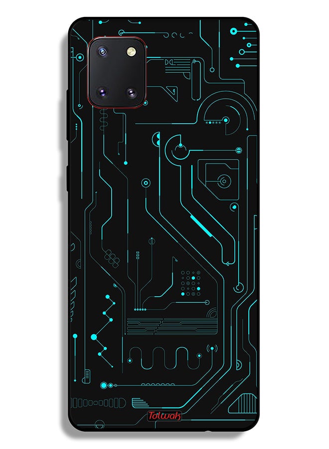 Tolwak غطاء حماية لهاتف Samsung Galaxy Note 10 Lite دوائر فنية رقمية بسيطة شاشات متعددة - Image 2