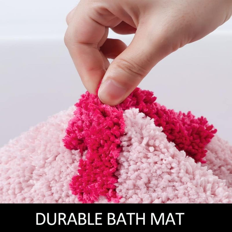 BOVEU Get Naked Bath Mat - 17" x 24" Absorbent Soft Hot Pink Bath Rug, Machine Washable Non Slip Shower Rug for Bathroom - Image 4