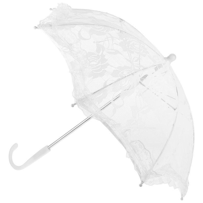 Lace Umbrella Scene Props Lace Parasol Umbrella for Wedding Stage Performance Photography - Image 1