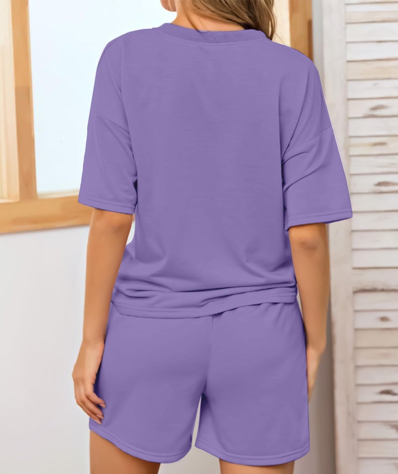 SHODOX® Womens Cotton Blend Printed Tshirt and Shorts Co-ords Set (Pack of 1) - Image 2