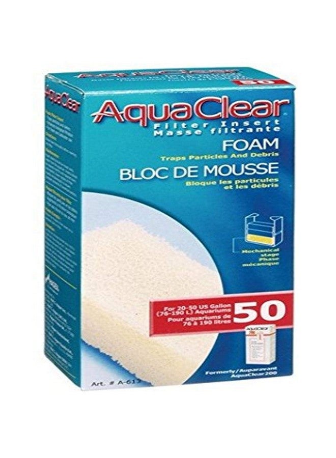 Aquaclear Aqua Clear AquaClear 50 Foam Filter Insert, Aquarium Filter Replacement Media, A613 - Image 1