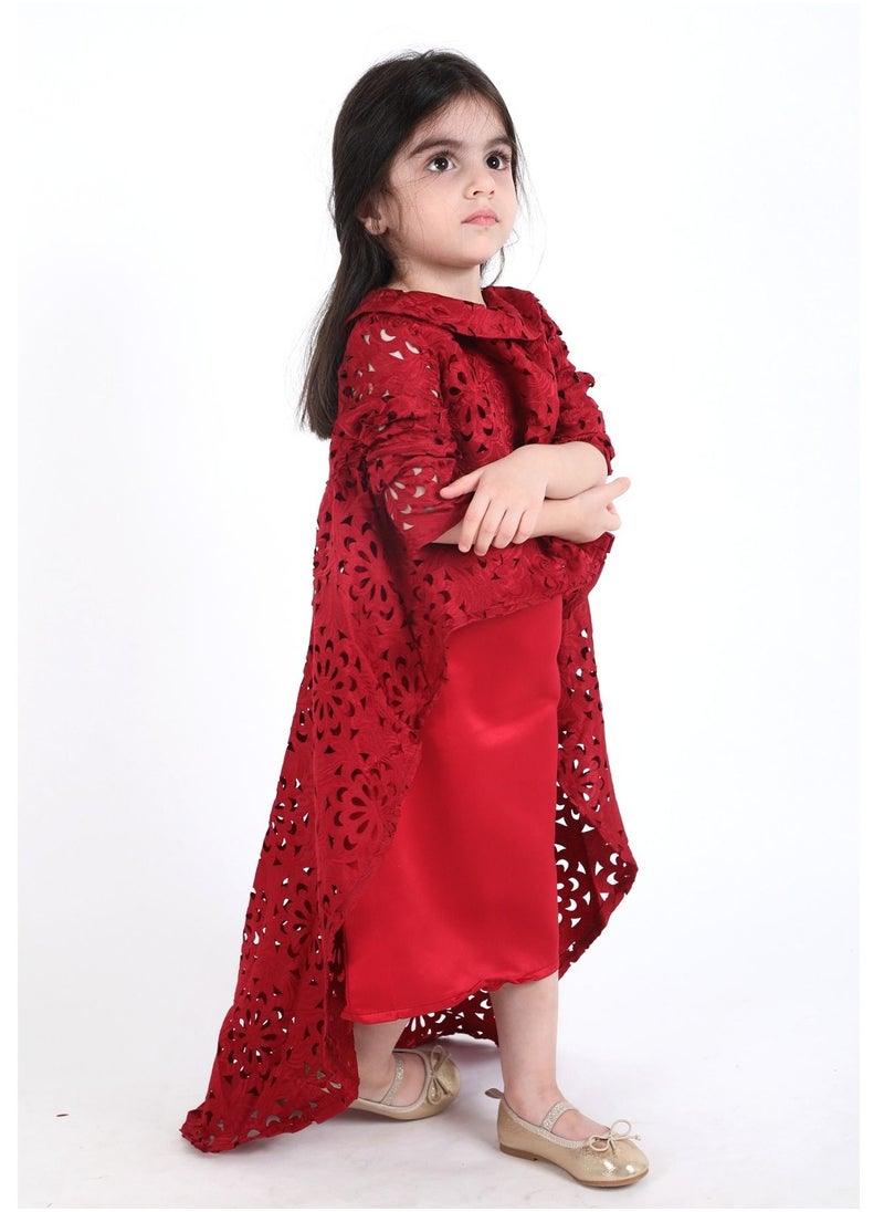 FULL JOY - An  Elegant and Beautiful Baby Girls' Dress  ,Red - Image 1