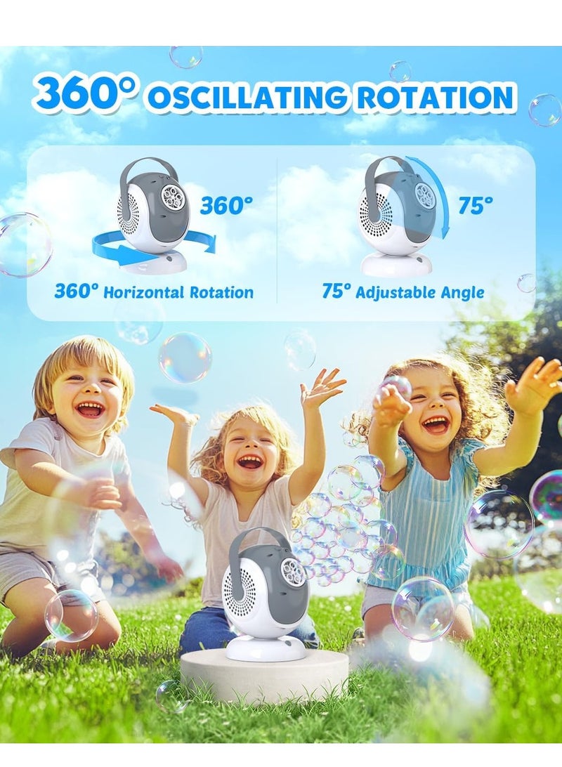 spa luxetique Bubble Machine - Automatic Bubbles Blower for Kids, Toddlers - 360° Oscillation & 75° Adjustment, Bubble Toys with LED Light - Gifts for Boys, Girls, Easter, Outdoor, Birthday, Party Use - Image 3