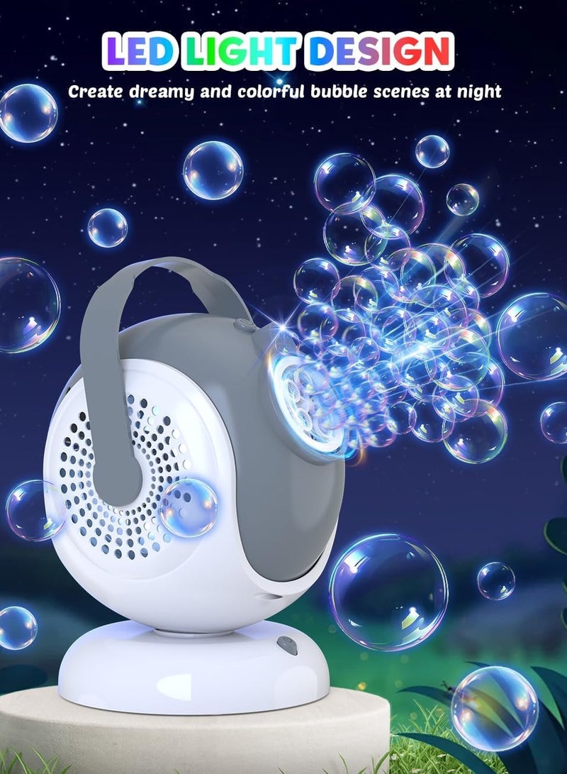 spa luxetique Bubble Machine - Automatic Bubbles Blower for Kids, Toddlers - 360° Oscillation & 75° Adjustment, Bubble Toys with LED Light - Gifts for Boys, Girls, Easter, Outdoor, Birthday, Party Use - Image 5