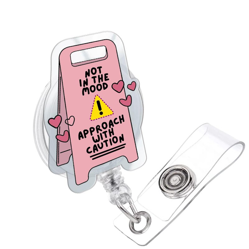 963RW Funny Nurse Badge Reel, Cute Mental Health Badge Holder Retractable Accessories ID Clip for Nursing Doctor Student Teacher Healthcare Medical Work Assistant MA CNA RN ER Office Gifts - Image 1