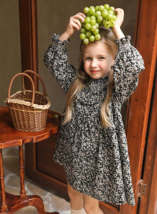 Take Two Girls Floral Print Long Sleeve A-Line Dress - Image 3