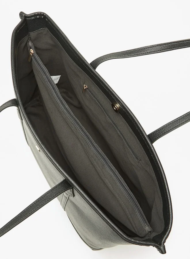 Flora Bella By Shoexpress Solid Tote Bag with Double Handle and Magnetic Closure