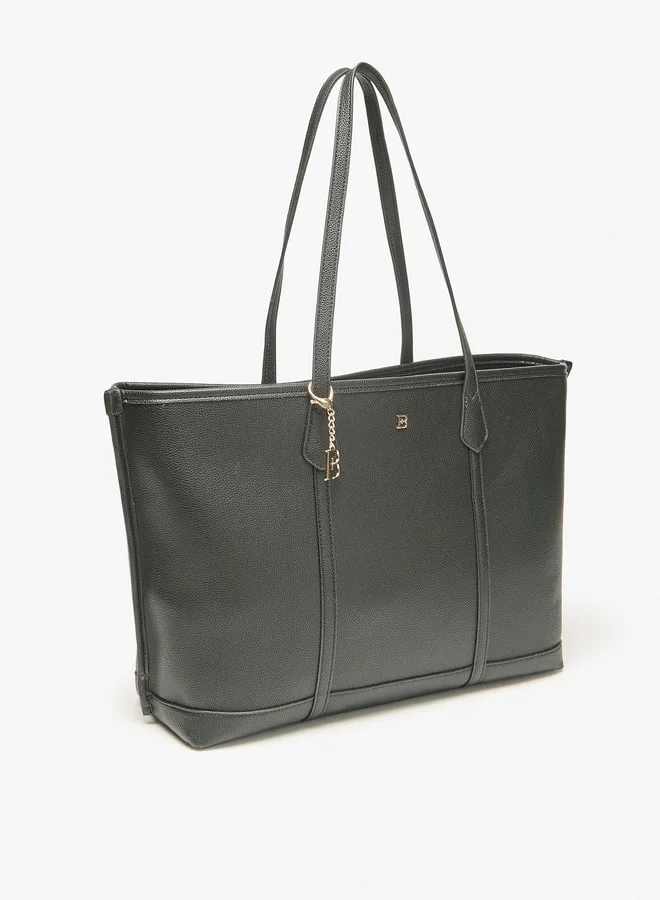 Flora Bella By Shoexpress Solid Tote Bag with Double Handle and Magnetic Closure