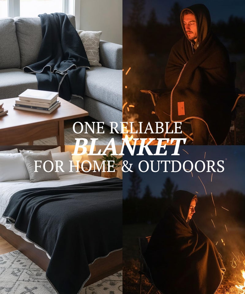 Whispering Winds 100% Wool Blanket, Soft, Warm, Thick - 62"x 84" Twin Large Size Blanket for Bed, Couch, Home, Camping, Outdoors, Survival - Image 4