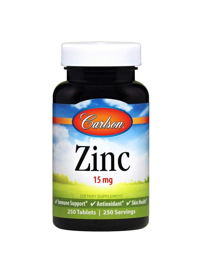 Carlson Labs Zinc, 15mg, 250 Tablets - Image 1