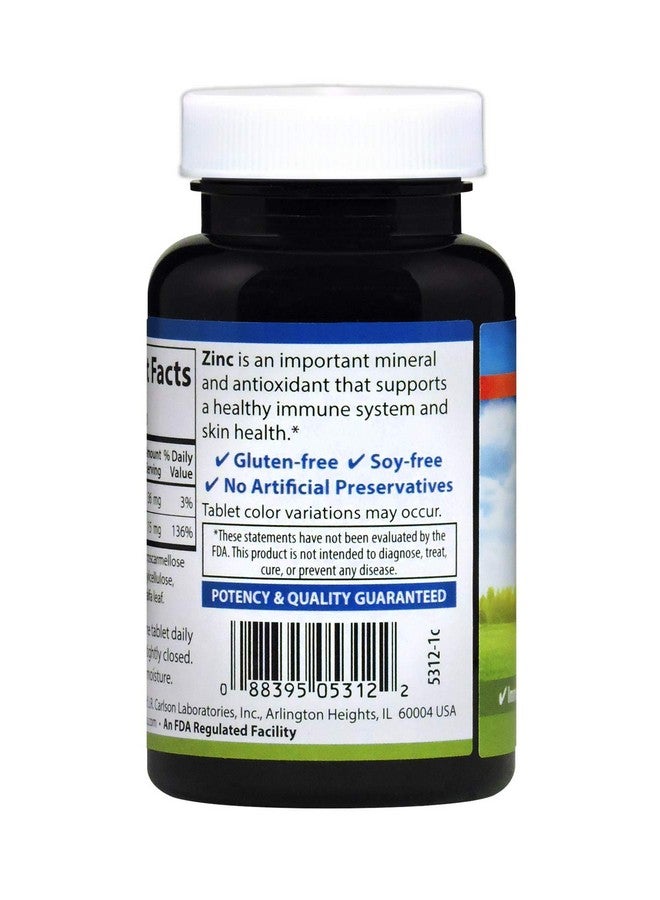 Carlson Labs Zinc, 15mg, 250 Tablets - Image 4