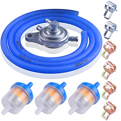 ORAEVY Gas Fuel Filter Hose Tube Line +Vacuum Fuel Pump Petcock for GY6 50cc 150cc 139QMB 157QMJ Roketa SUNL Taotao Chinese Scooter ATV Motorcycle Parts - Image 1