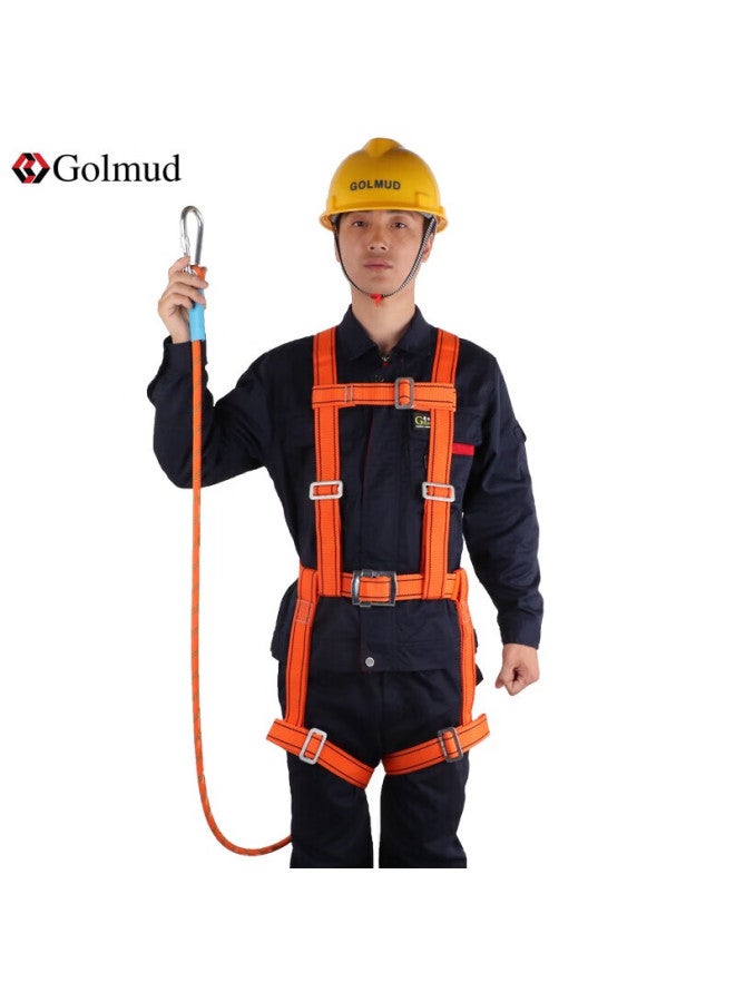 Golmud Geermu Five-point Safety Harness, High-alude Work, Full-body, Safety Rope, Gm859, Single Small Hook, 1.8 Meters - Image 1