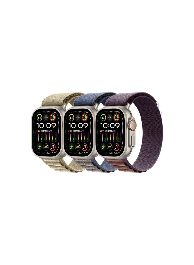 Bukela 3 Pack for Apple Watch Alpine Loop Band 49mm 45mm 44mm 42mm , Adjustable Metal C-Hook, Nylon Woven Sport Strap for iWatch Series Ultra/8/7/SE/6/5/4/3/2/1 Multicolor - Image 3