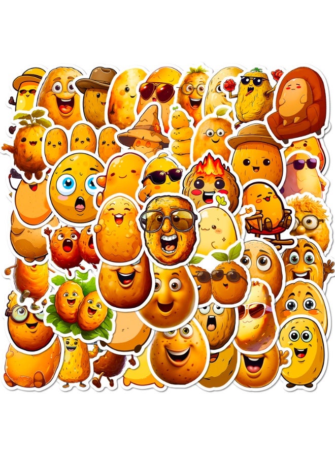 NIBEMINENT 50 Pcs Funny Potato Head Deco Kit Waterproof Stickers, High Definition Printing Bright Colors, Suitable for Laptop Skateboard Luggage Water Bottle Guitar DIY - Image 2