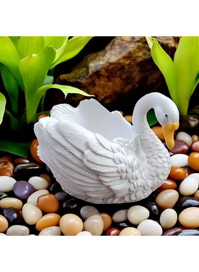 Elegant Swan Shaped Resin Flower Plate For Wedding Decor Centerpiece 1pc - Image 5