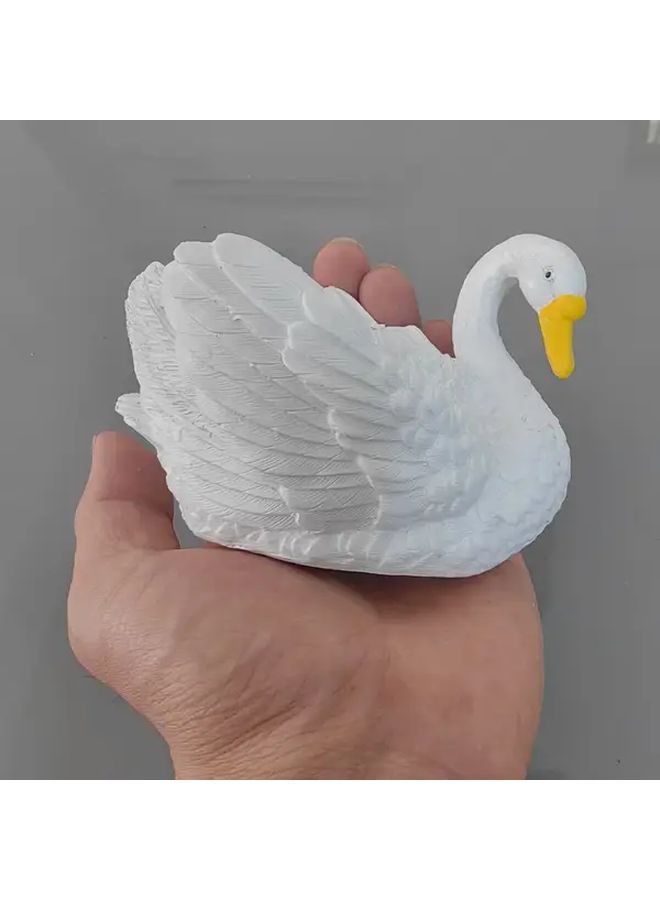 Elegant Swan Shaped Resin Flower Plate For Wedding Decor Centerpiece 1pc - Image 4