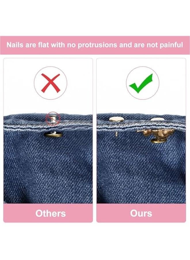 4 Set Pant Waist Tightener, Cute Bear Pants Clips Jean ons Adjustable Waist Buckle Set No Sew and No Tools on Pins to Tighten Waist for Women Girl Pants Dress Jeans Skirts Sleeves - Image 3