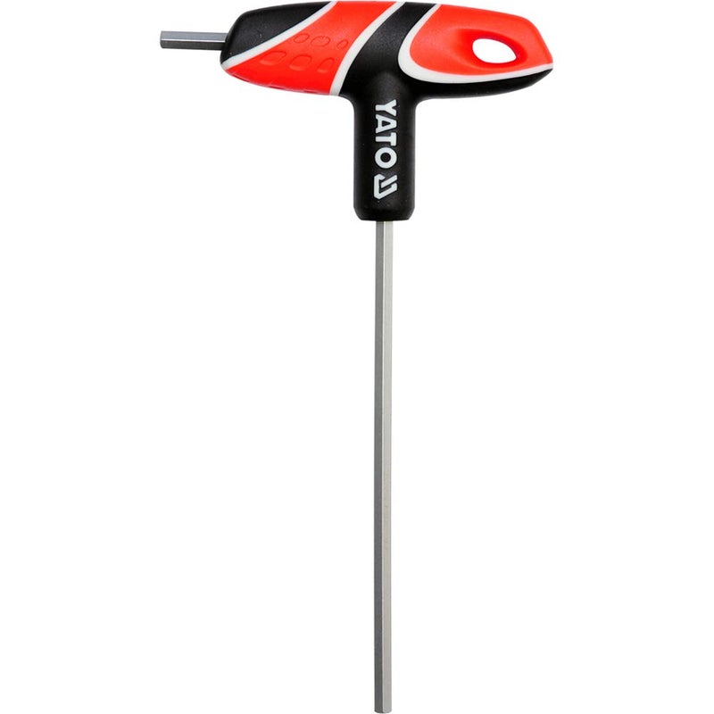 Yato YT05576 THandle Hex KeyProfessional Hex Key SetHex Key Wrench SetTool SetIndustrial ToolsPower ToolsTorx WrenchesS2 SteelPlastic HandleTamper ProofLong HexMechanicalCar Multicolour 5mm - Image 1