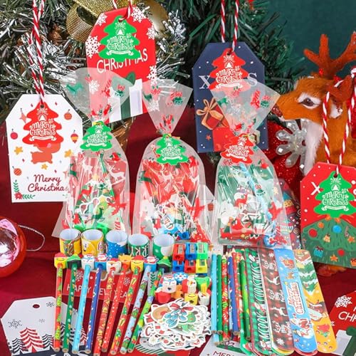 ANPHILE Christmas School Party Favors 24 Pack Christmas Stationery Goodie Bags Xmas Bulk Classroom Gifts for Students Kids Holiday Gifts - Image 4