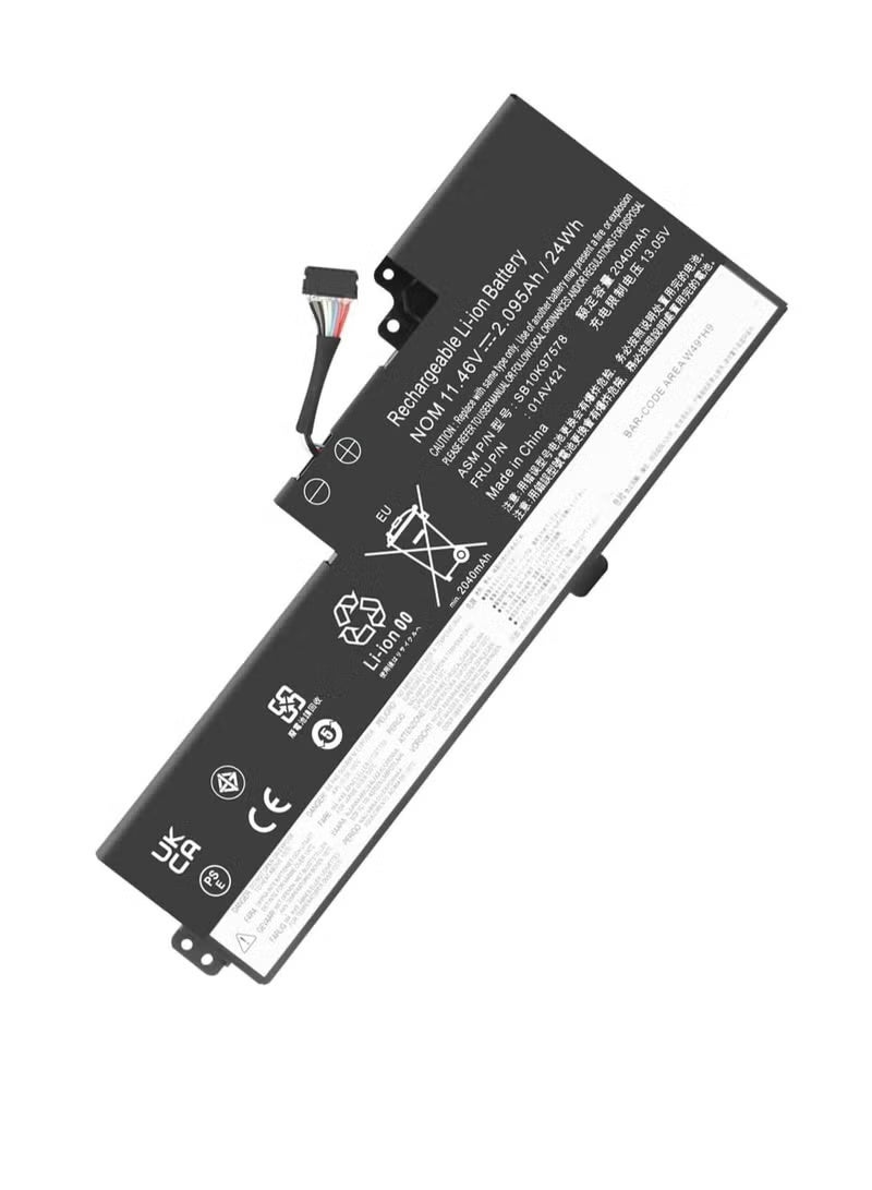 Reacon Battery (11.4V/24Wh) 01AV420/01AV421 Laptop Battery For Lenovo ThinkPad T470/T480/A475/A485/TP25 Series Notebook 01AV419/01AV489/SB10K97576/SB10K97577/SB10K97578) - Image 1