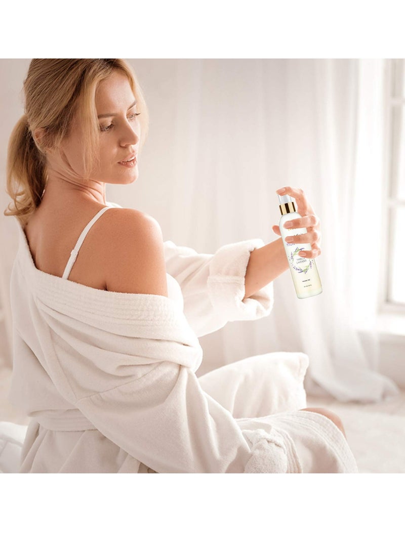 deluvia Deluvia Hydra Spray, Moisturizing Body Spray and Face Mist with Essential Oils, Organic Aloe Vera, Dead Sea Salts, Provitamin A, Vitamin C. Alcohol Free, Paraben Free. (Vanilla Lavender) - Image 2