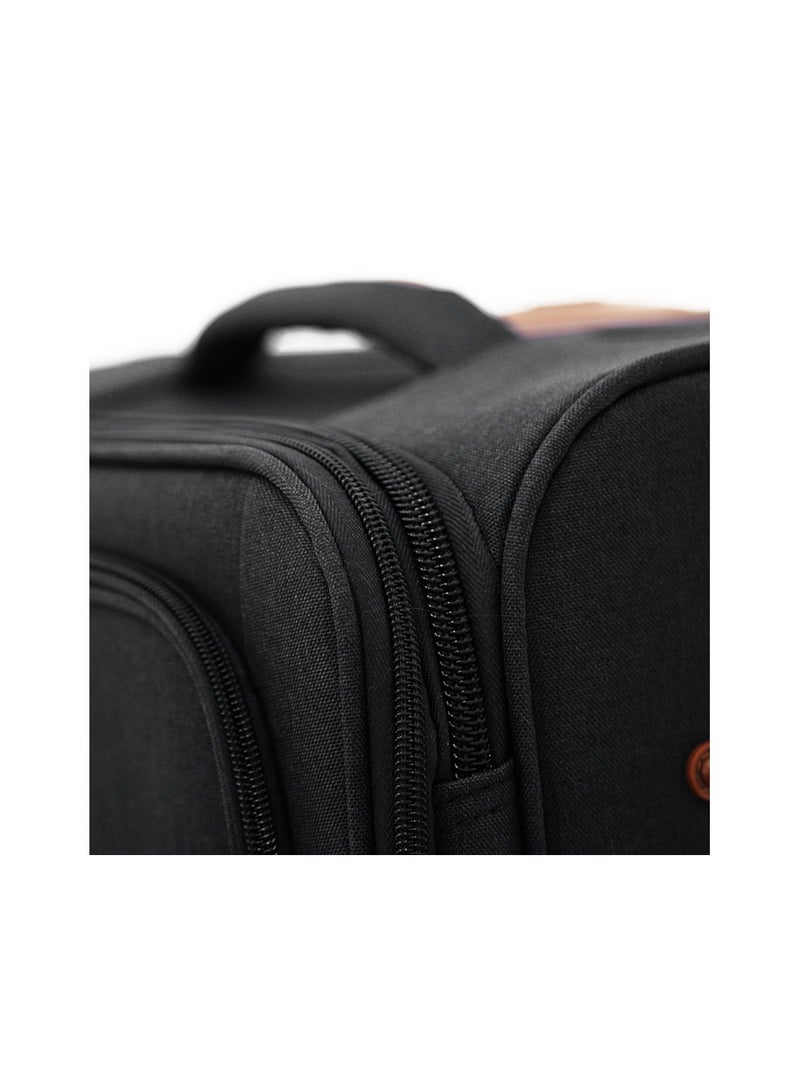 AMERICAN FLYER Softside Luggage Trolley Bag 3 Pieces Set,Black (S-20",M-24",L-28") - Image 4