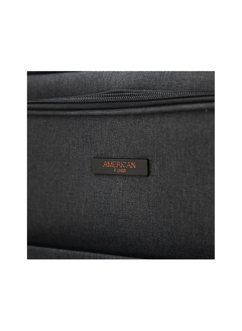 AMERICAN FLYER Softside Luggage Trolley Bag 3 Pieces Set,Black (S-20",M-24",L-28") - Image 5