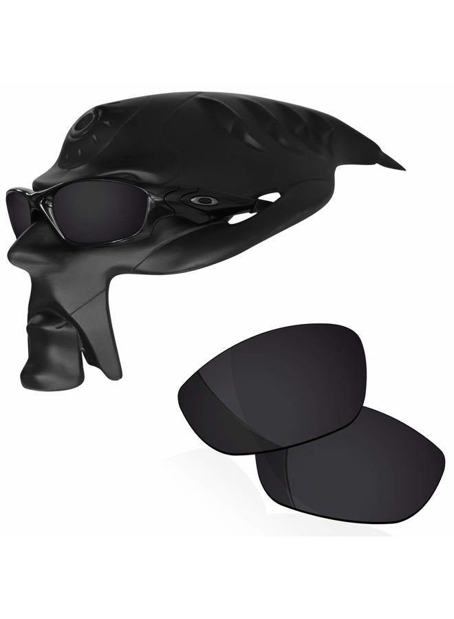 ROCKSHELL Polarized Lenses Replacement for Oakley Straight Jacket 2007 Sungl - Jet Black + Ice Blue - Image 2