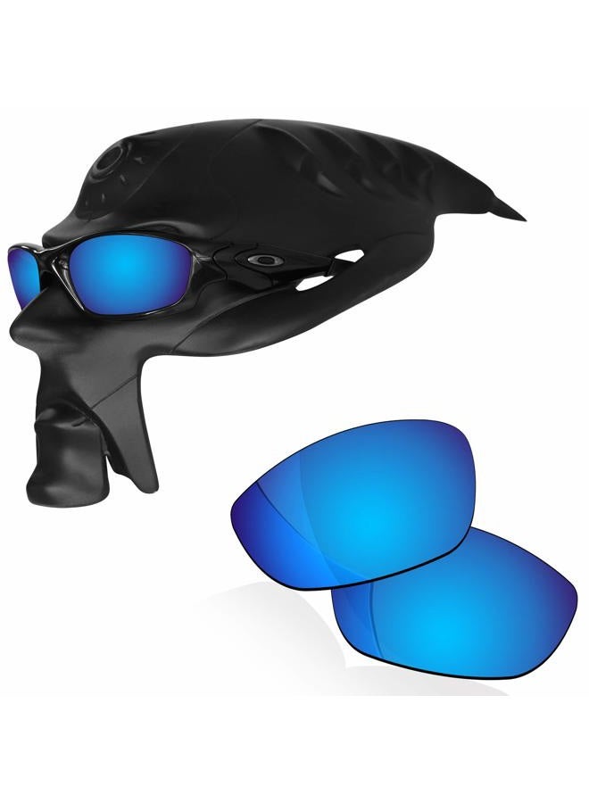 ROCKSHELL Polarized Lenses Replacement for Oakley Straight Jacket 2007 Sungl - Jet Black + Ice Blue - Image 3