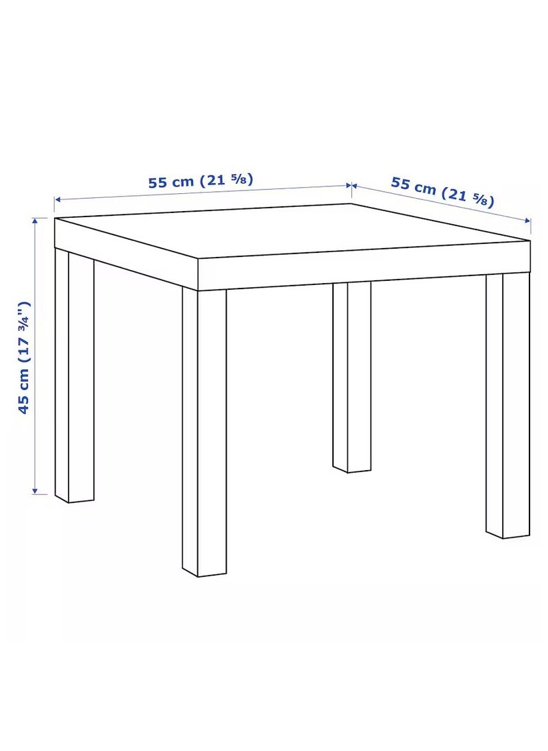 Generic Side Table Black Brown 55X55 Cm  - Image 3