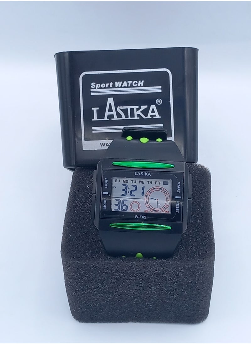 Lasika Black and green digital kids watch 991001  - Image 1