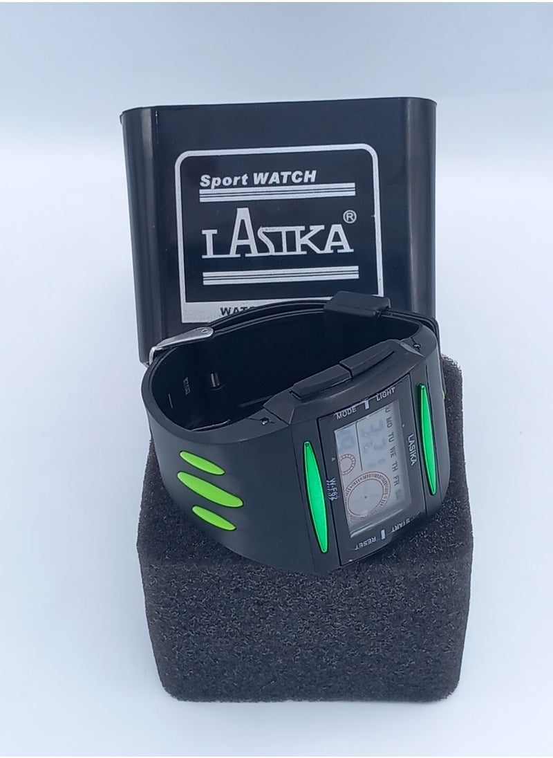 Lasika Black and green digital kids watch 991001  - Image 2
