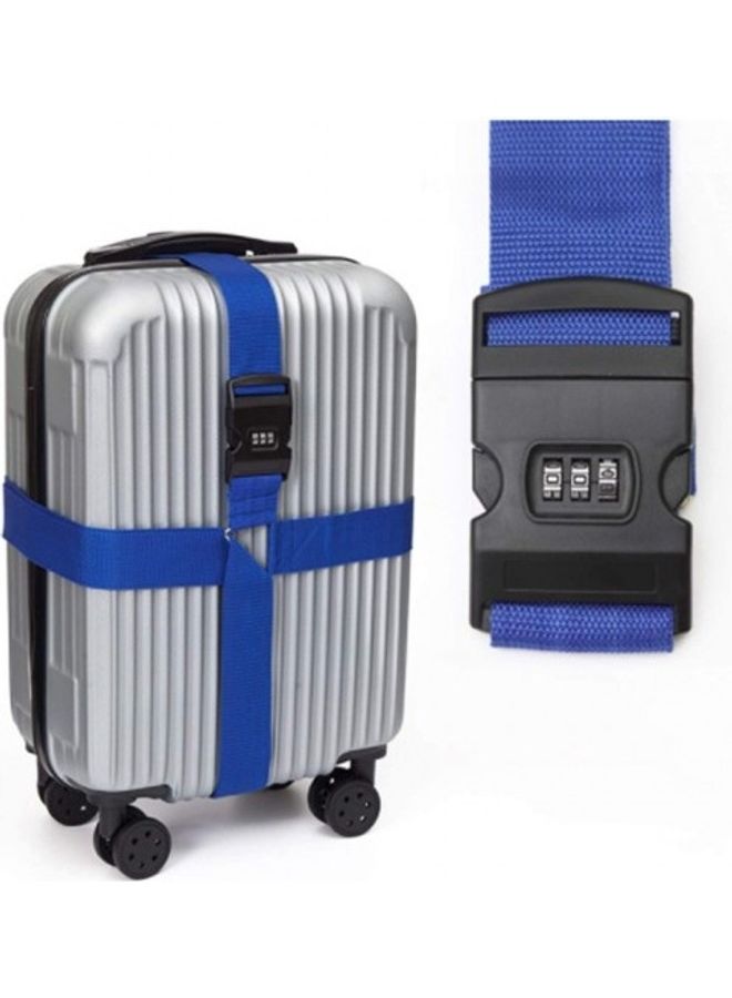 NIBEMINENT 2-Piece 3-Digit Lock Combination Luggage Belt Set Blue  - Image 2