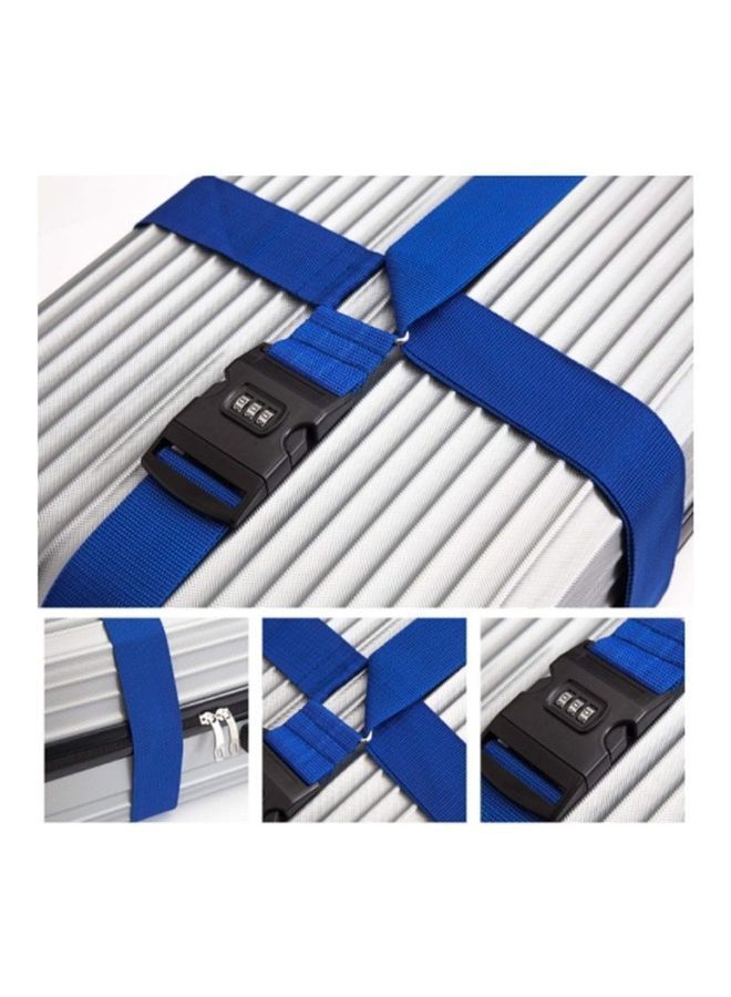 NIBEMINENT 2-Piece 3-Digit Lock Combination Luggage Belt Set Blue  - Image 3