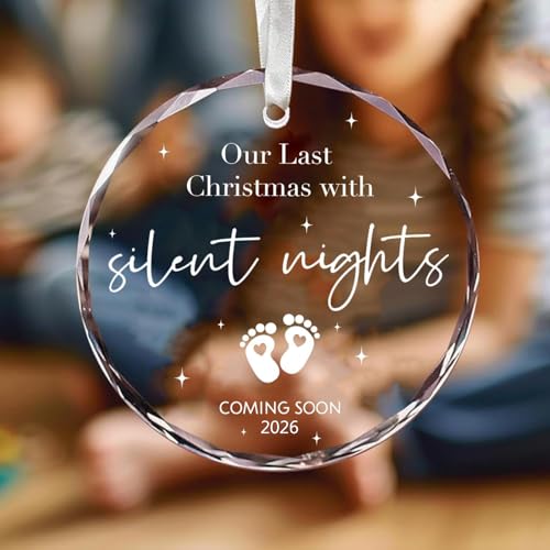 RchSLK Pregnancy Announcement Gifts, Wedding Ornaments, Expecting Baby Ornament 2026, Baby Coming Soon Ornament 2026 for Christmas, for Family, Husband, Grandparents, Family, Aunt - Image 1