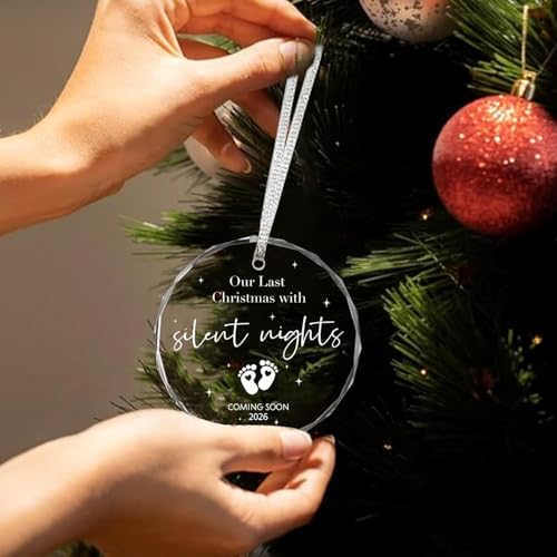 RchSLK Pregnancy Announcement Gifts, Wedding Ornaments, Expecting Baby Ornament 2026, Baby Coming Soon Ornament 2026 for Christmas, for Family, Husband, Grandparents, Family, Aunt - Image 4